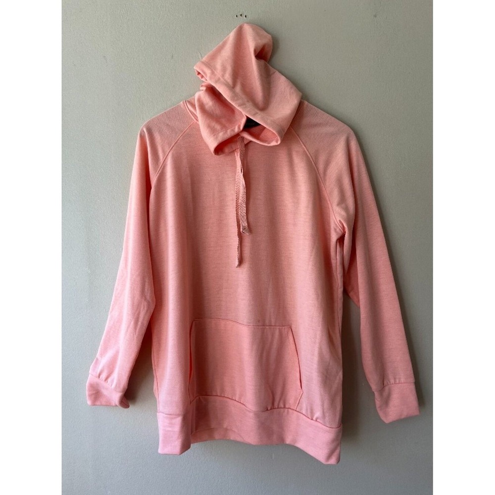 Joe Boxer Sz L Pullover Hoodie Peach Kangaroo Pockets